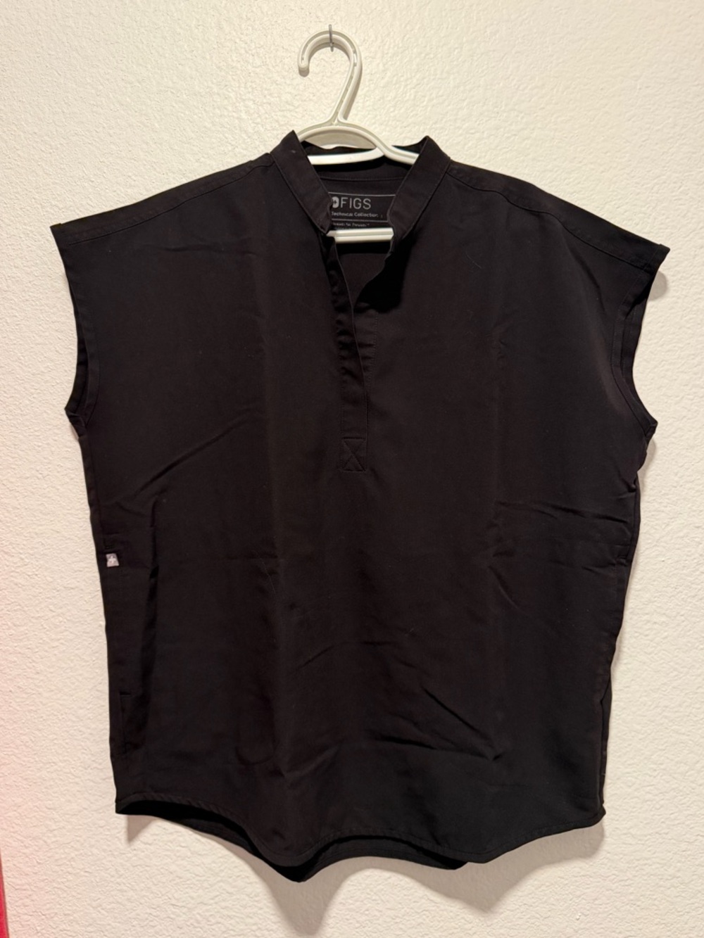 Figs Rafaela Scrub Top Small Black